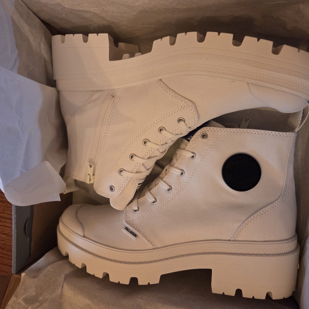 Palladium Pallabase Twill Size 10 Solid White
